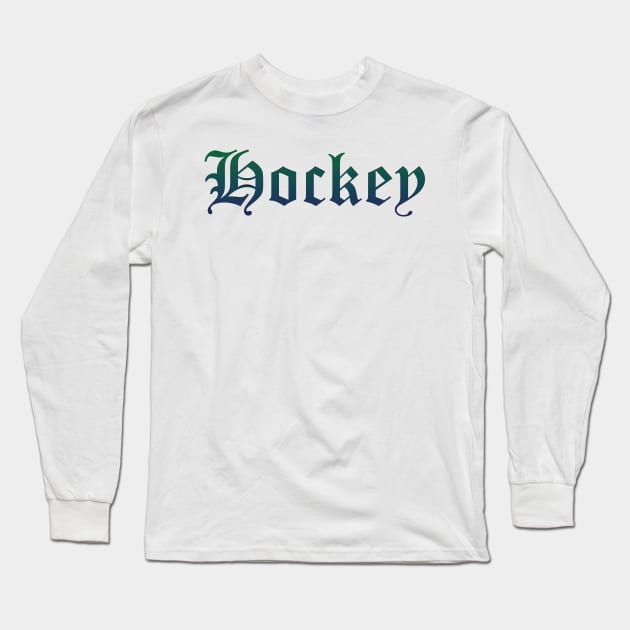 Hockey Gradient Text Long Sleeve T-Shirt by LazarIndustries